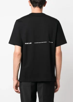 Helmut Lang Black Cotton Graphic T-Shirt