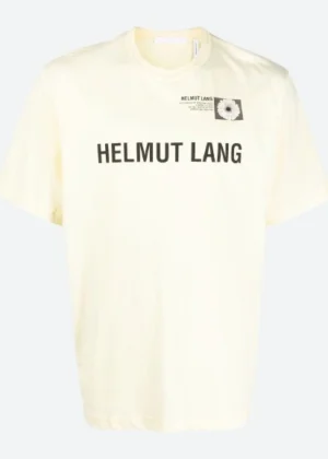 Helmut Lang Logo Print T-Shirt in Ivory
