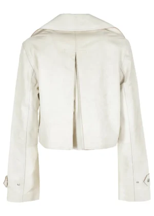 Helmut Lang Cropped Leather Trench Jacket