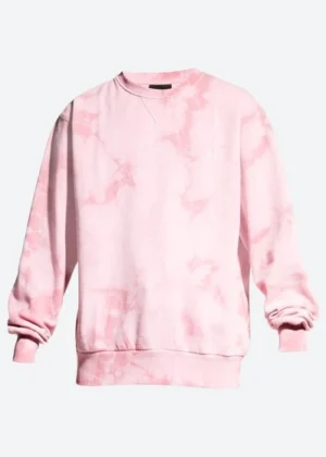 Helmut Lang Pink Tie-Dye Logo Sweatshirt