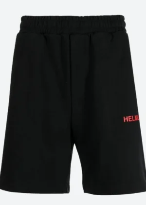 Helmut Lang Logo-Embellished Black Shorts