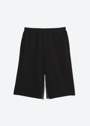 Helmut Lang Black Minimalist Bermuda Shorts